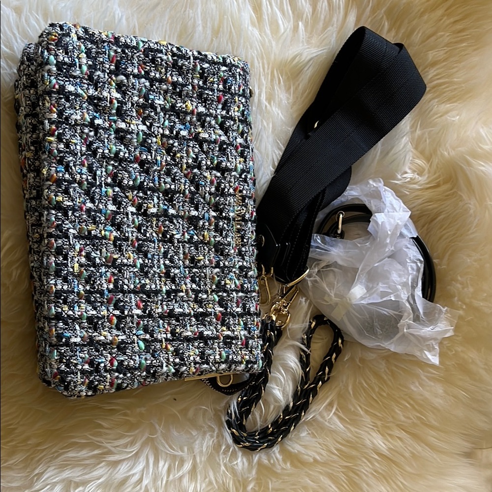 MZ Wallace Crosby Pippa Boucle Large Crossbody Bag